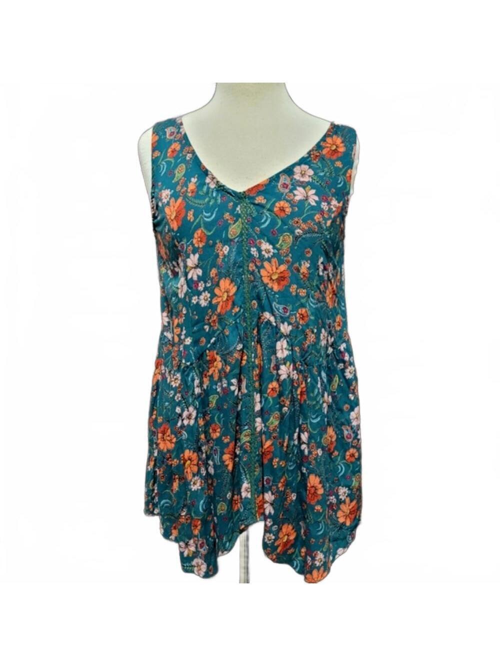 Daytrip Floral Tank Top Sleeveless Blouse Size XS NWT